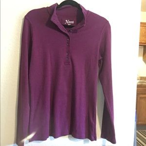 Wine colored long sleeve shirt. NWOT